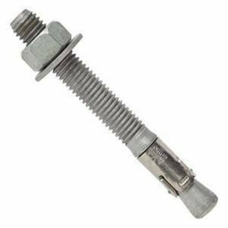 POWERS 1/2in x 3-3/4in Power-Stud HD5 Wedge Expansion Anchors, Hot Dipped Galvanized Steel, 50PK POW 7722HD5